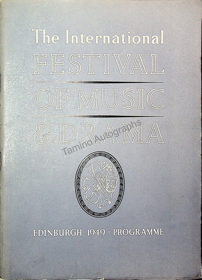 International Festival of Music and Drama Program - Edinburgh 1949