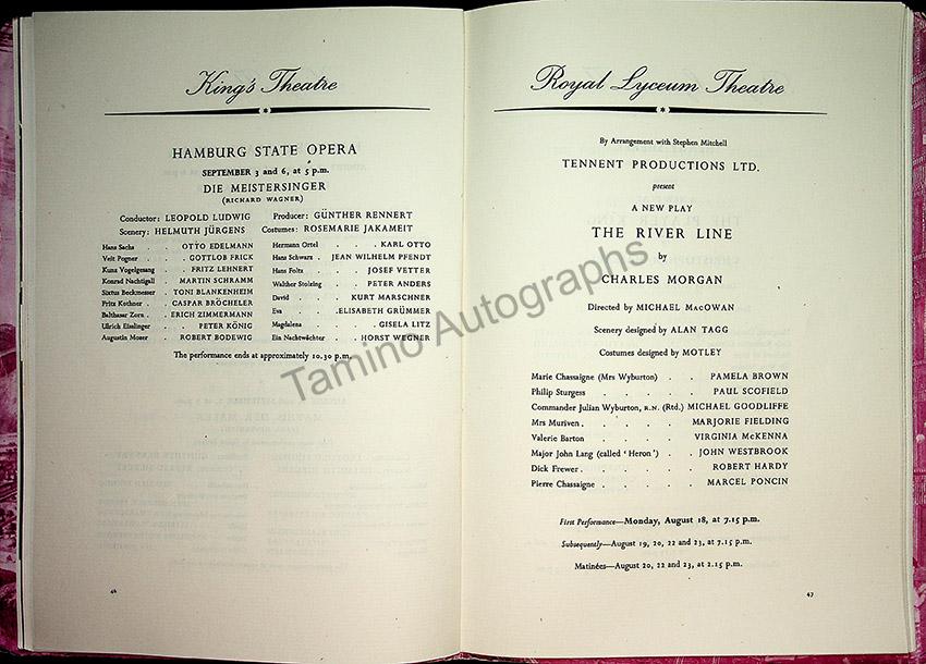 International Festival of Music and Drama Program - Edinburgh 1952 - Tamino