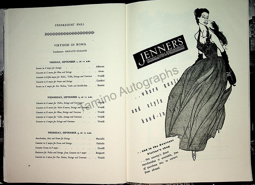 International Festival of Music and Drama Program - Edinburgh 1953 - Tamino