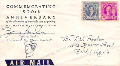 Berlin, Irving - Signed Envelope
