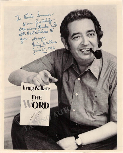 Wallace, Irving - Signed Photo 1972