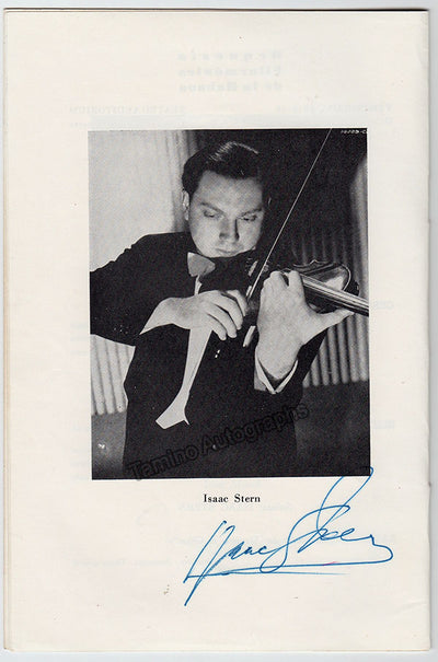 Stern, Isaac - Morel, Jean - Double Signed Program Havana 1949