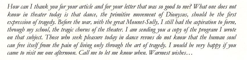 Duncan, Isadora - Typed Letter Signed 1926 - Tamino