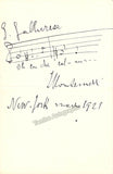 Montemezzi, Italo - Autograph Music Quote Signed