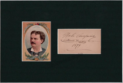 Campanini, Italo - Signature and Print on Mat 1879
