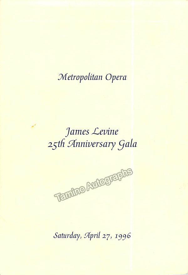 Levine, James - Signed Program Metropolitan Opera 25th Gala, 1996 - Tamino