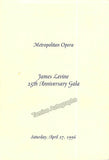 Levine, James - Signed Program Metropolitan Opera 25th Gala, 1996