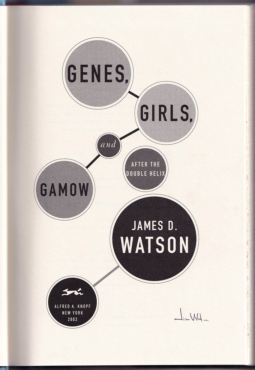 Watson, James - Signed Book "Genes, Girls and Gamow" - Tamino