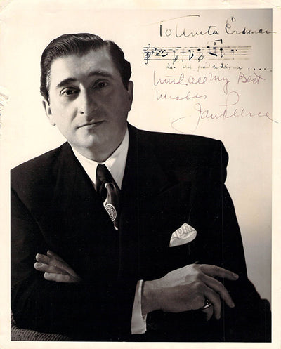 Peerce, Jan - Signed Photograph and Autograph Musical Quote Signed