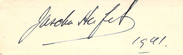 Heifetz, Jascha - Signature Cut 1941