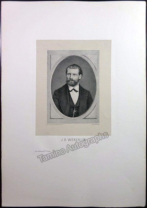 Wekerlin, Jean-Baptiste - Large Vintage Print