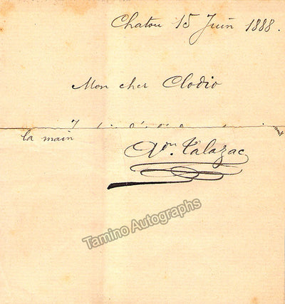 Talazac, Jean-Alexandre - Signed Album Page