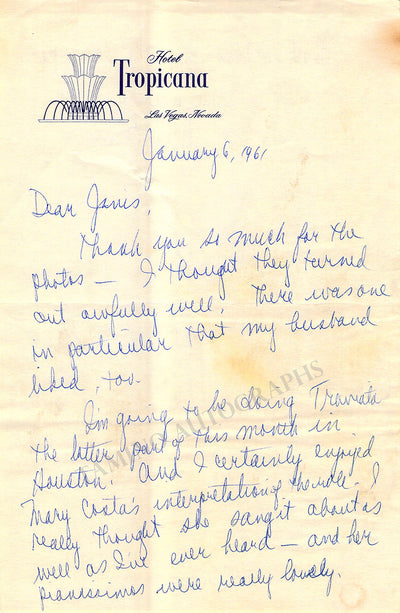 Fenn, Jean - Autograph Letter Signed