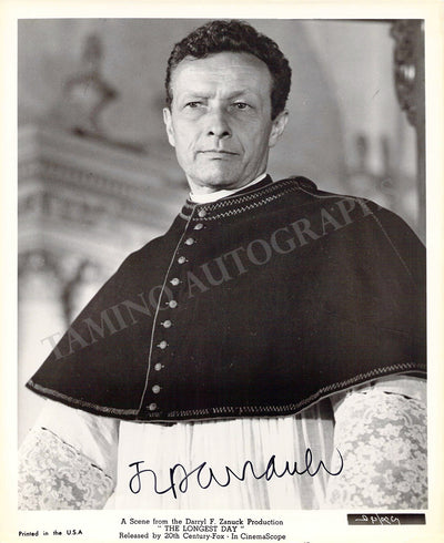 Barrault, Jean-Louis - Signed Photograph in "The Longest Day"