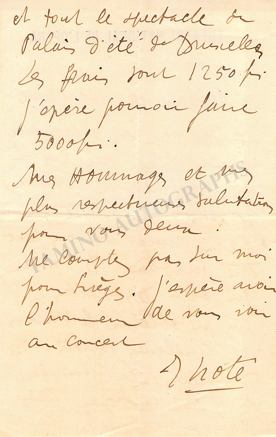 Jean Note Jean Note Autograph Set of 3 Letters Signed – Tamino