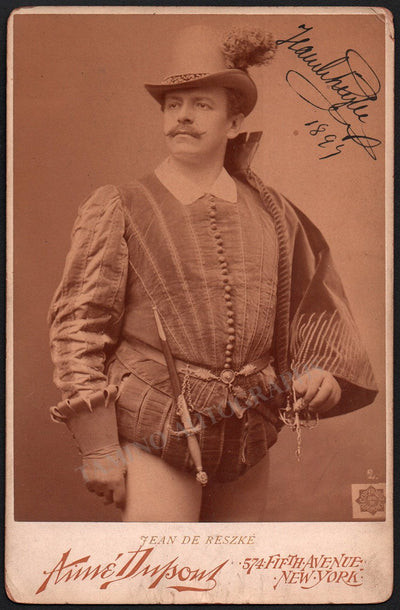 De Reszke, Jean - Signed Cabinet Photo in Les Huguenots 1894