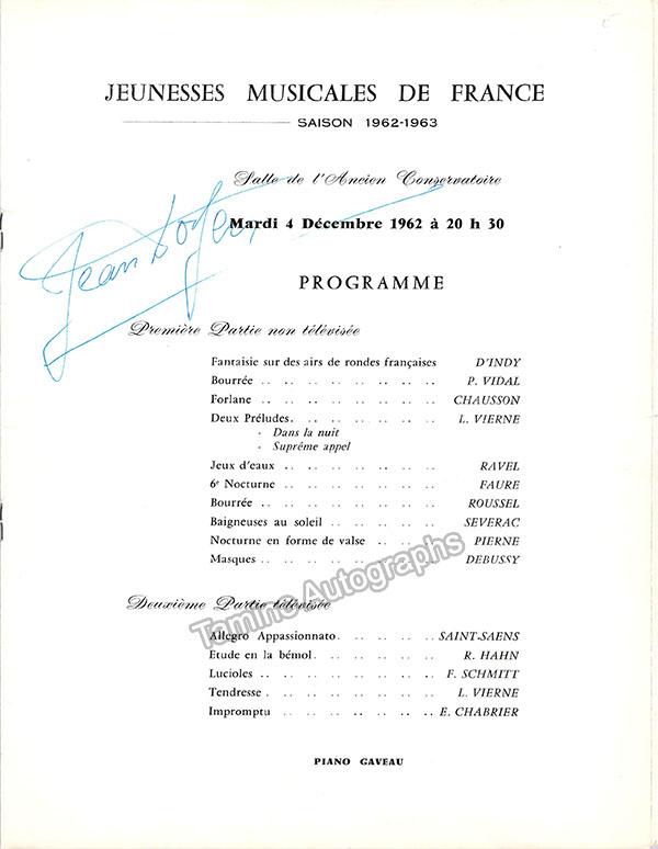 Doyen, Jean - Signed Program Paris 1962