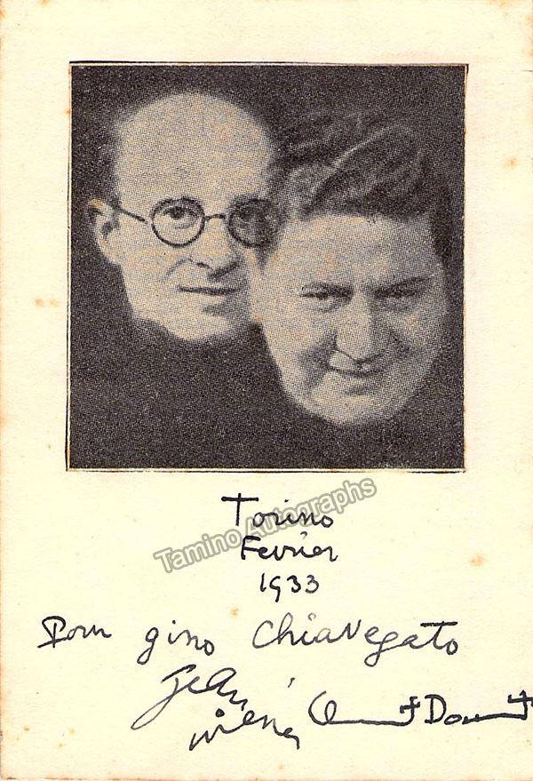 Wiener, Jean - Signed Card with Photo 1933