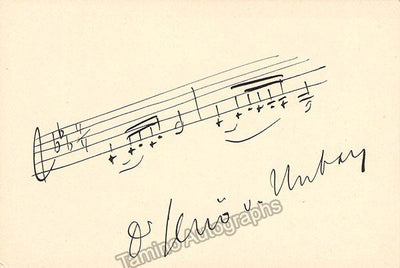 Hubay, Jeno - Autograph Music Quote Signed