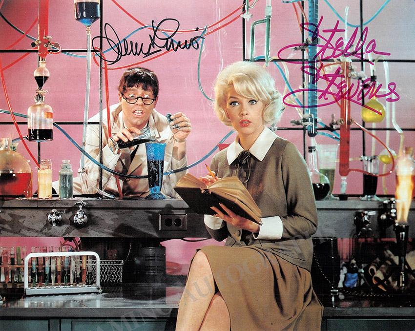 Lewis, Jerry - Stevens, Stella - Double Signed Photo in "The Nutty Professor"