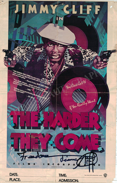 Cliff, Jimmy - Signed Poster "The Harder They Come"