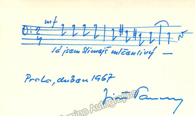 Pauer, Jiri - Autograph Music Quote 1967