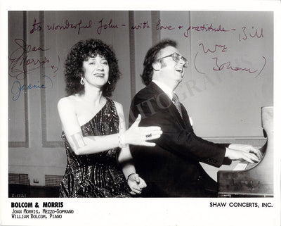 BOLCOM, William - MORRIS, Joan - Signed Photograph