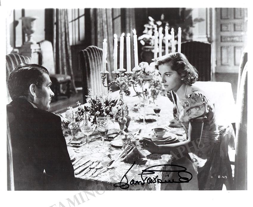 Fontaine, Joan - Signed Photo in "Rebecca"
