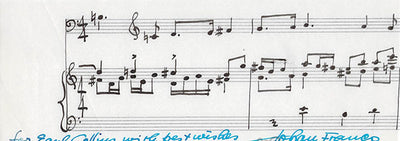 Franco, Johan - Autograph Music Quote Signed