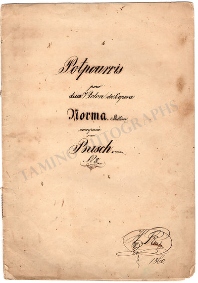 Busch, Johann Georg - Signed Manuscript