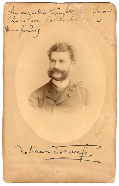 Strauss, Johann (II) - Signed Cabinet Photo
