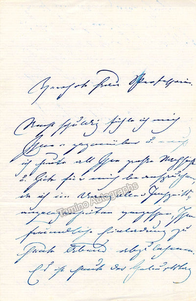 Jachmann-Wagner, Johanna - Autograph Letter Signed