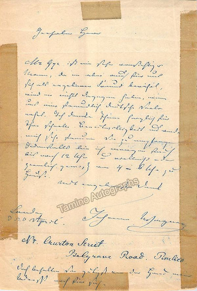 Wagner, Johanna - Autograph Letter Signed