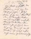 Brahms, Johannes - Autograph Letter Signed 1887