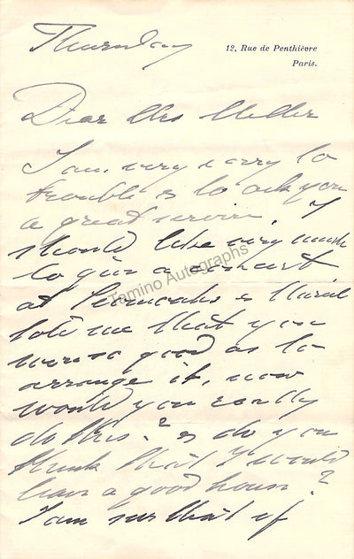 Wolff, Johannes - Autograph Letter Signed