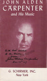 Carpenter, John Alden - Signed Card & Booklet