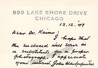 Carpenter, John Alden - Signed Card & Booklet