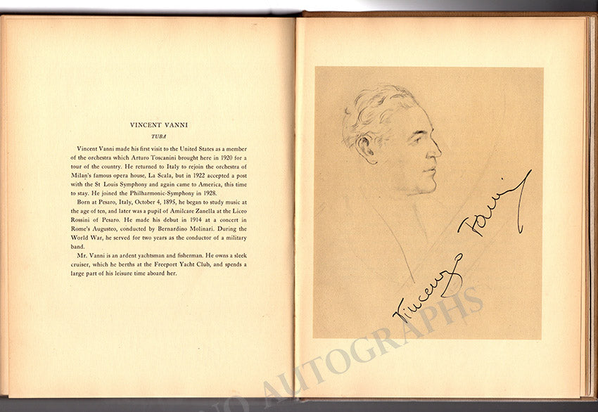 Barbirolli, John and Philharmonic Symphony Orchestra of NY - Book Signed by All 1939-40
