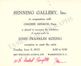 Koenig, John Franklin - Autographs Lot