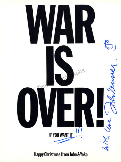 Lennon, John - Signed Card