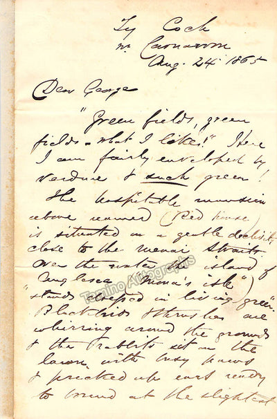 Rogers Thomas, John - Autograph Letter Signed & Music Quote