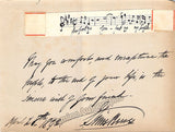 Reeves, John Sims - 2 Autograph Notes Signed + Autograph Music Quote Signed