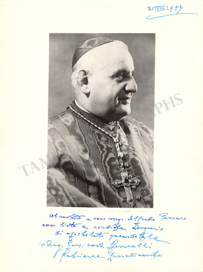 John XXIII (Angelo Roncalli) - Signed Photograph 1957
