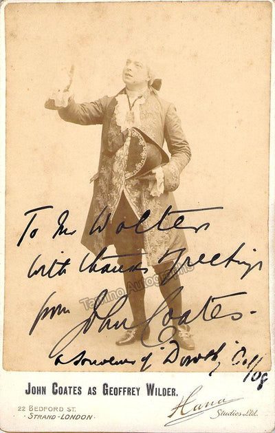 Coates, John - Signed Cabinet Photo "Dorothy" 1908