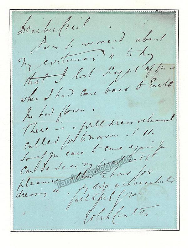 Coates, John - Autograph Letter Signed - Tamino
