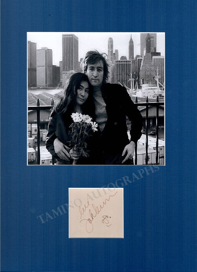 Lennon, John - Signature Matted with Photo