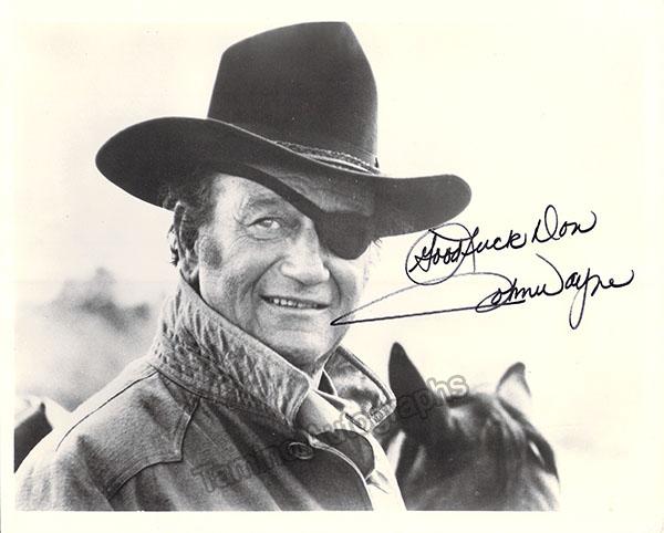 Wayne, John - Signed Photo Shown in True Grit, 1969