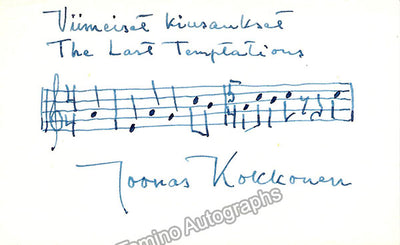 Kokkonen, Joonas - Autograph Music Quote