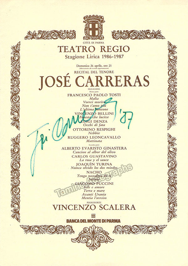 Carreras, Jose - Lot of Signed Programs