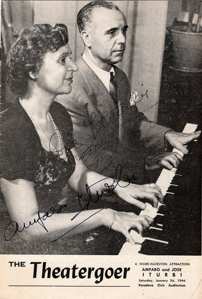 Iturbi, Jose - Iturbi, Amparo - Double Signed Program Pasadena 1946